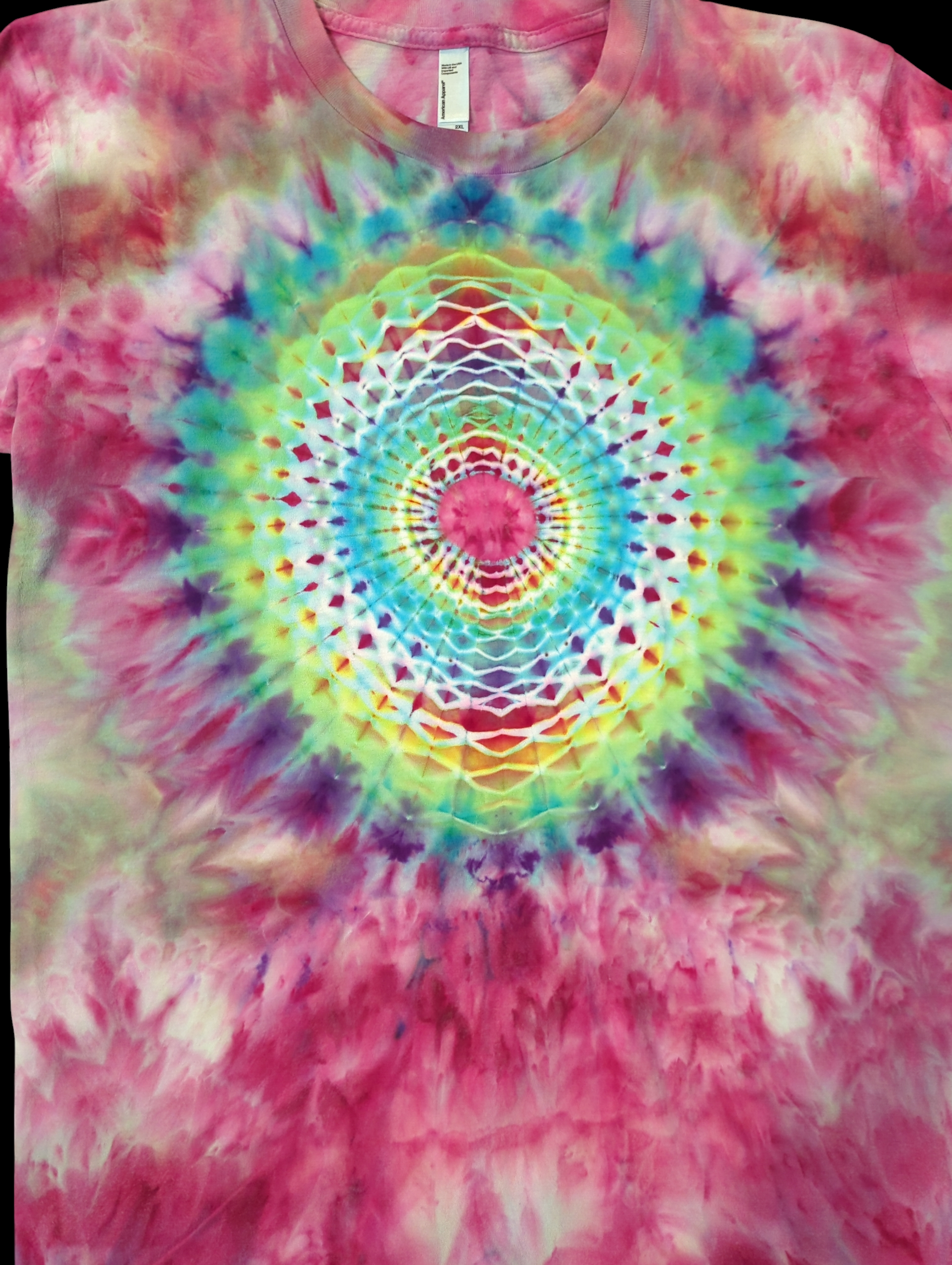 Neon Rainbow Mandala - Femme Tee - 2XL