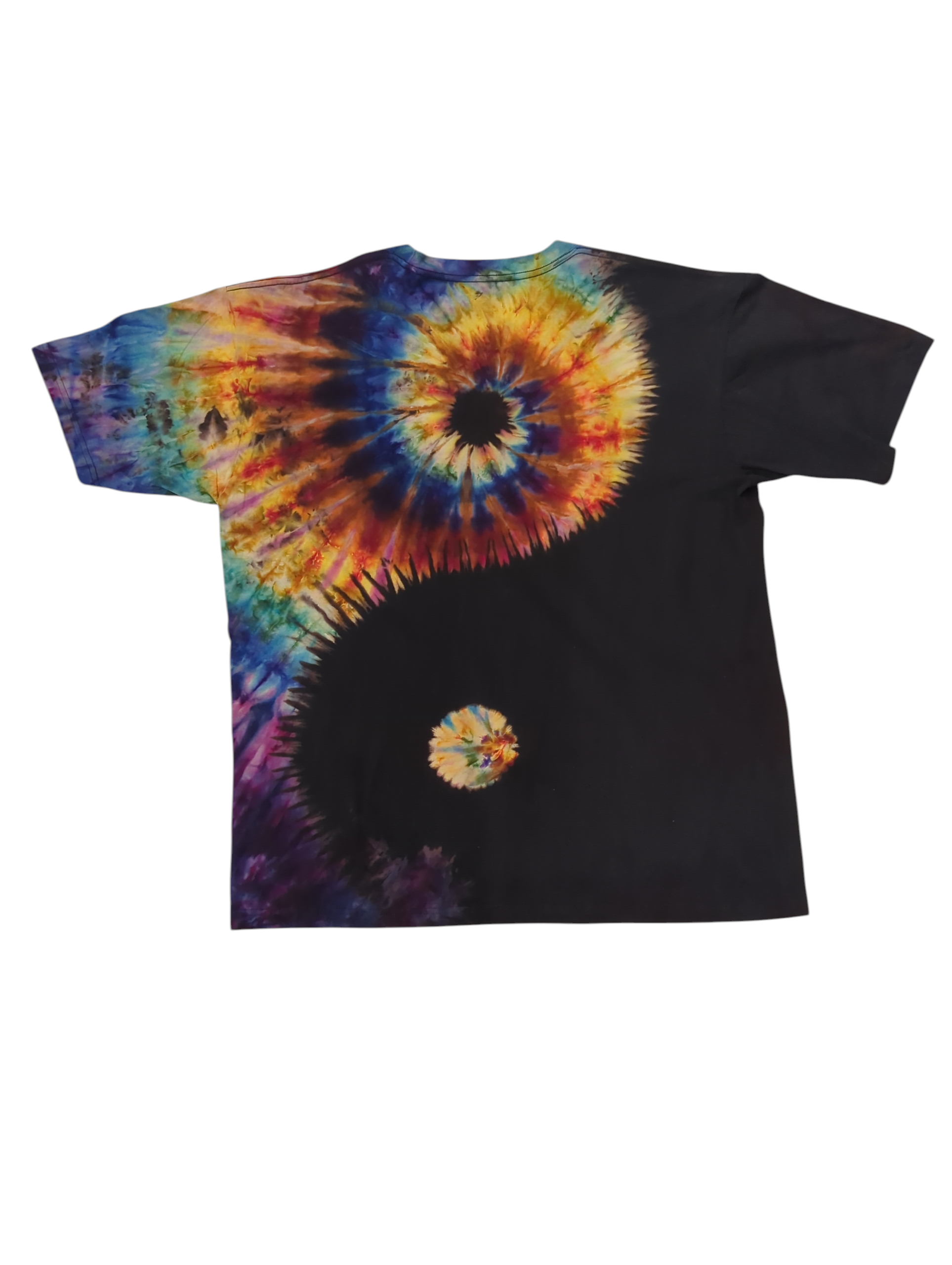Reverse Rainbow Spiral Yin Yang - Unisex Tee - 2XL