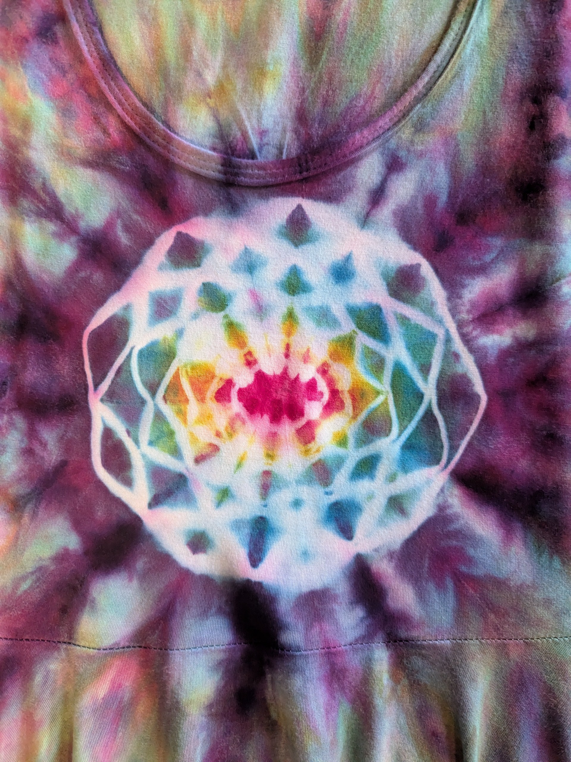 Aurora Borealis Mandala Pixie Dress - Femme Large