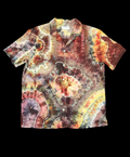 Fire Agate Geode Sun - Unisex Button Up - Medium