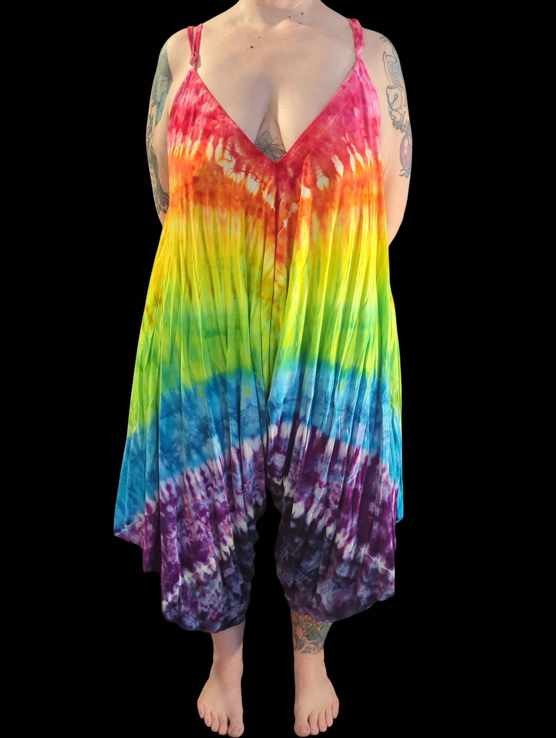 Neon Rainbow Boho Jumpsuit - One Size