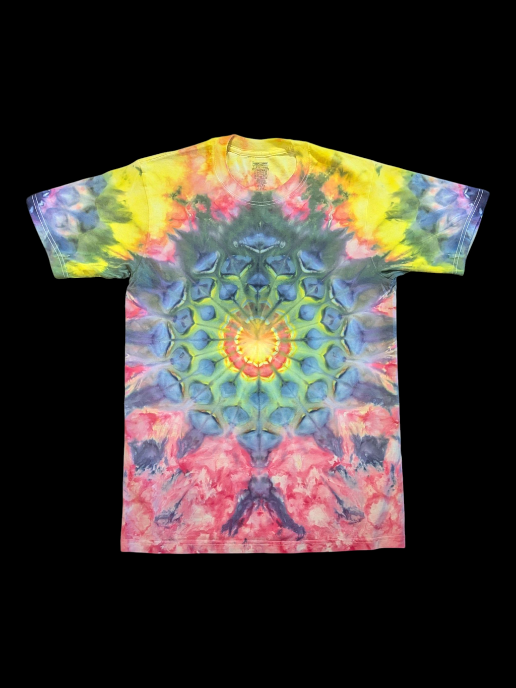 Neon Sunrise Alien Mandala - Unisex Tee - Medium