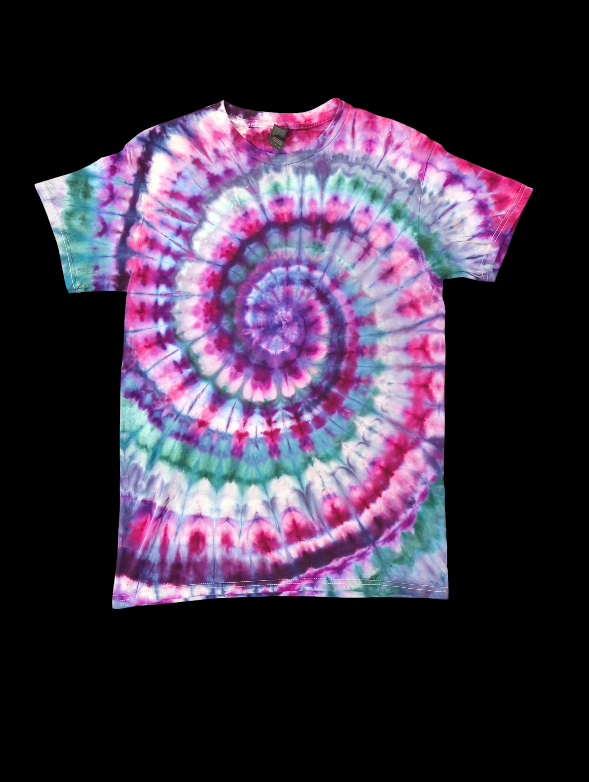Purple Teal Spiral - Unisex Tee - Small