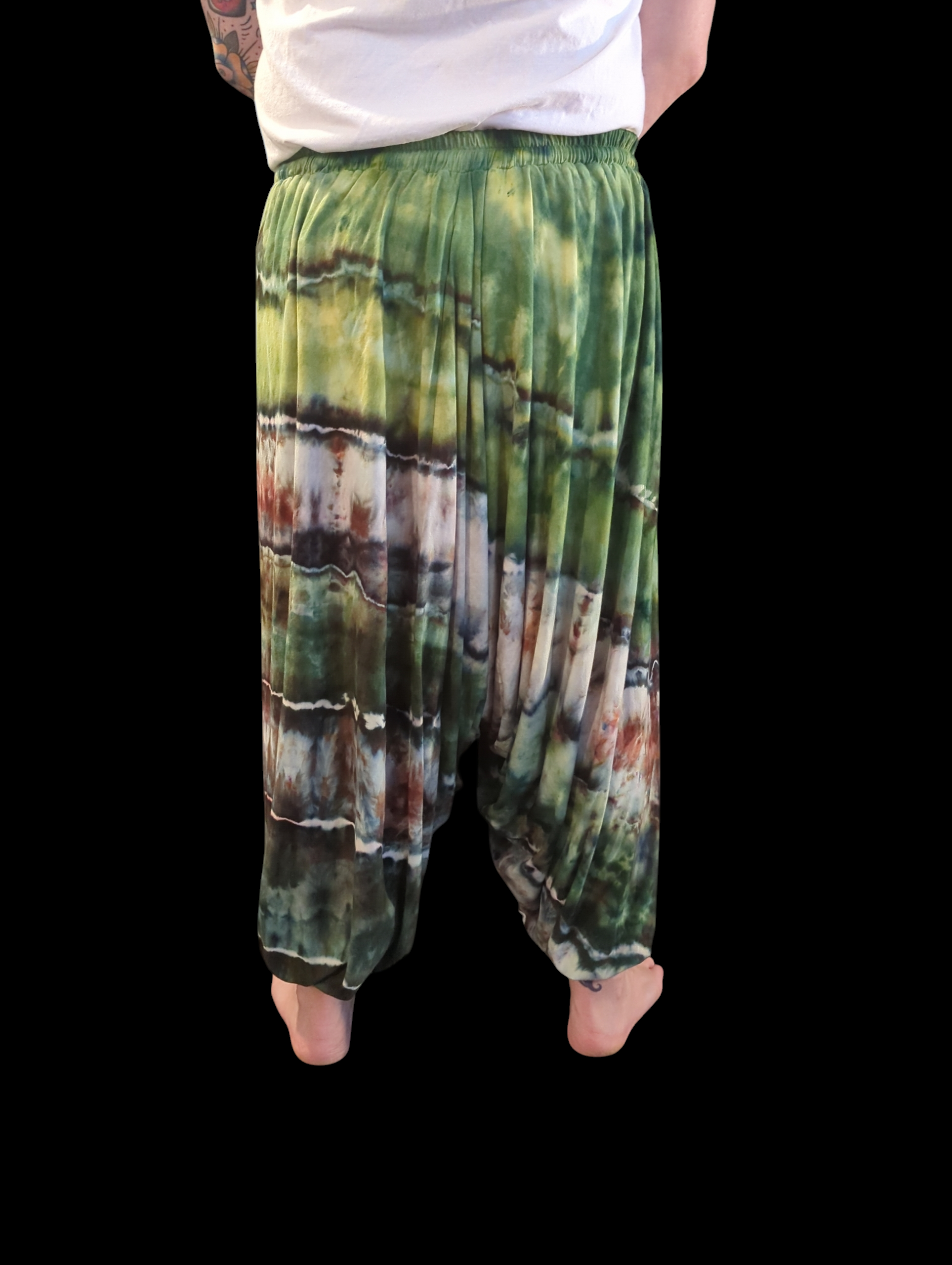 Moss Agate Harem Pants - One Size