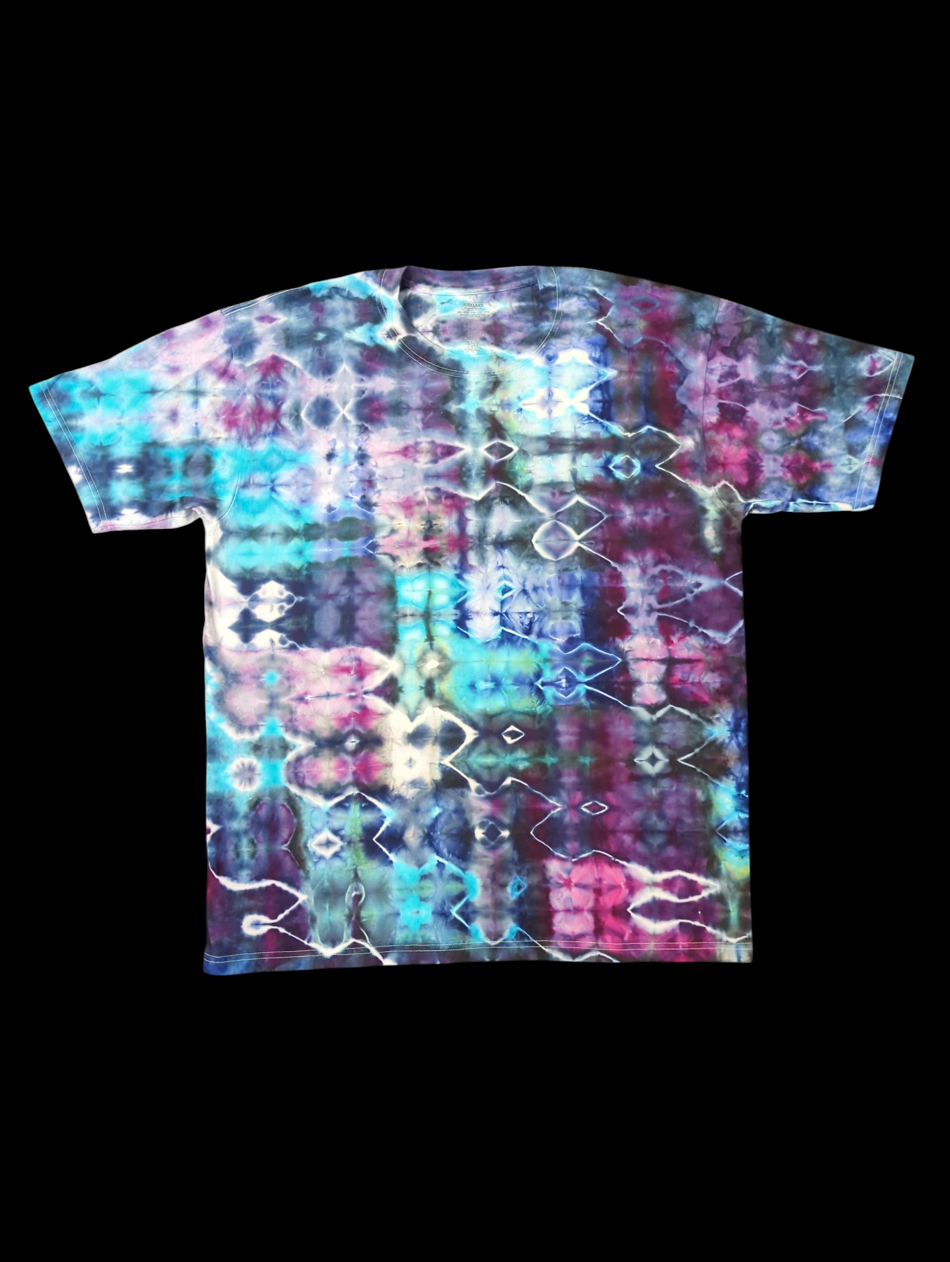 Patchwork Purple Blue Glitch - Unisex Tee - 2XL