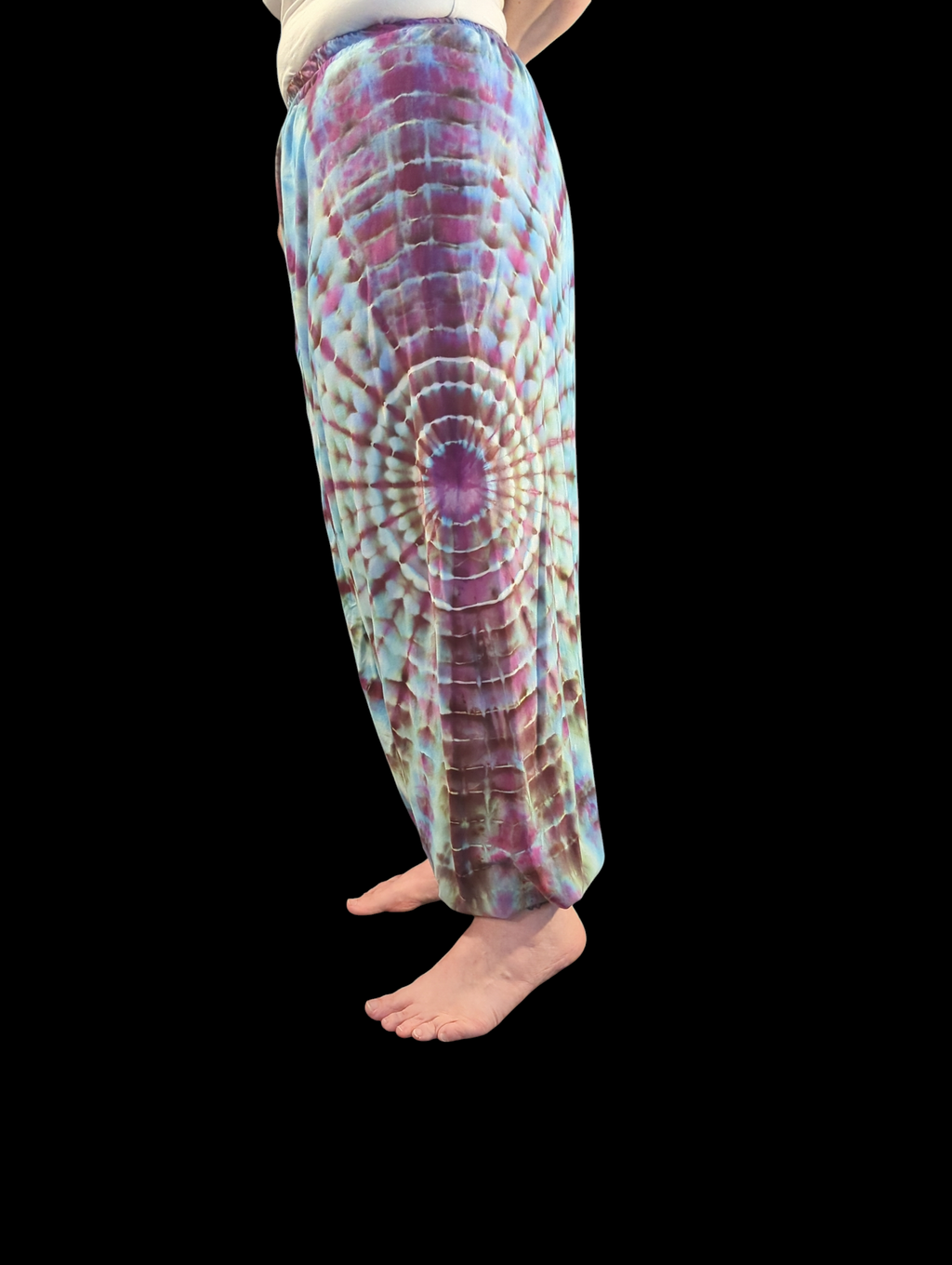 Northern Lights Peacock Harem Pants - One Size