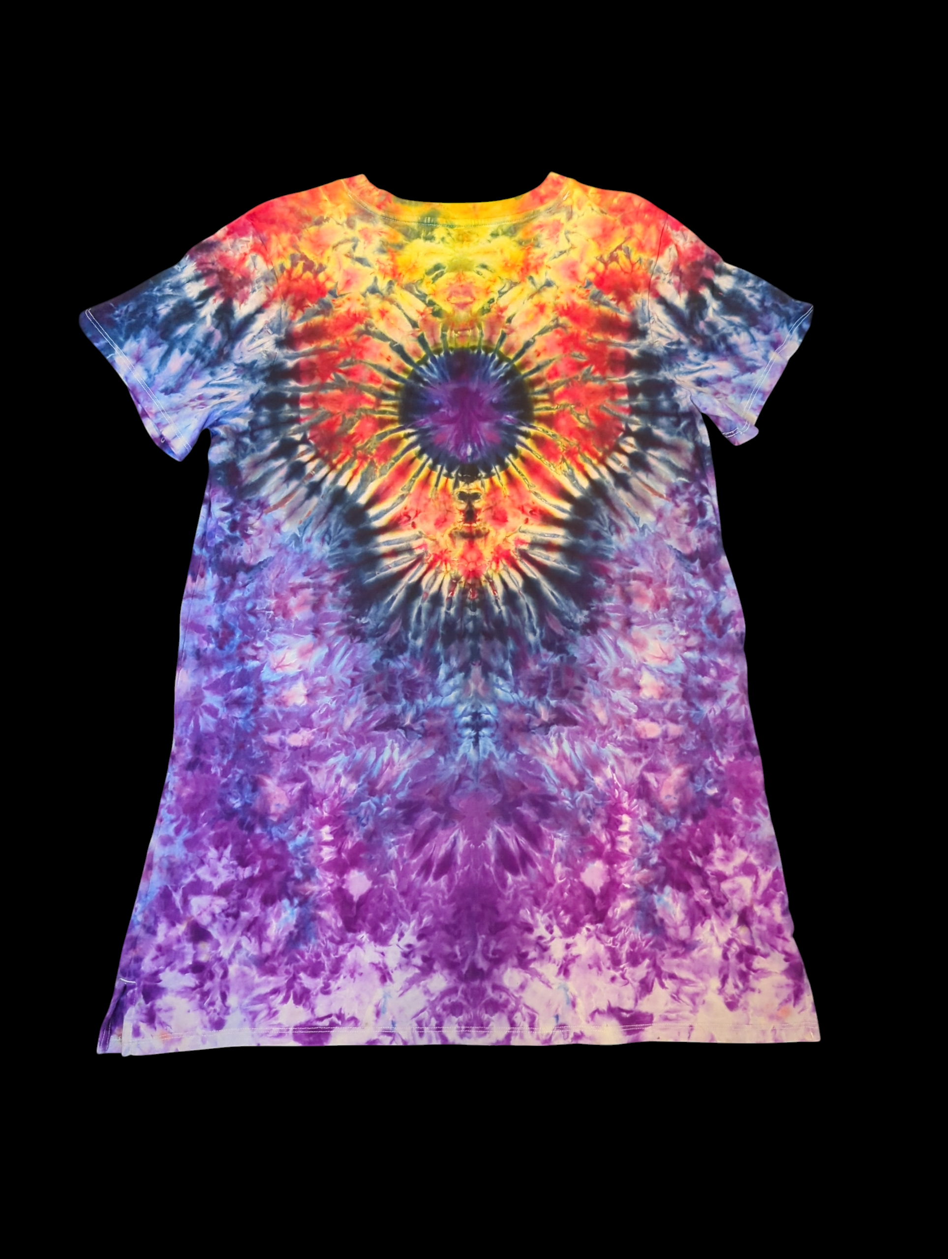 Solar Flare Mini T shirt Dress - Femme Large