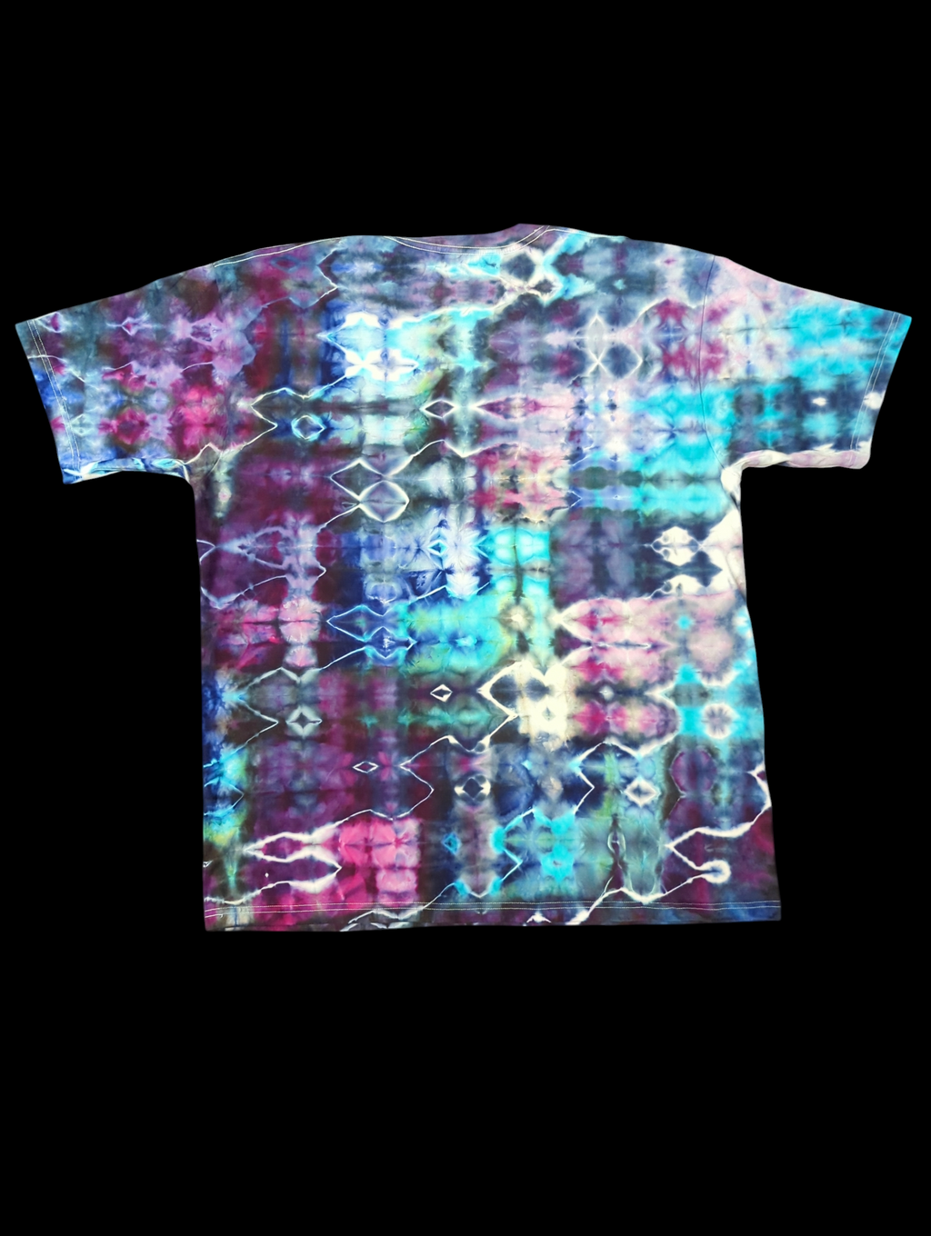 Patchwork Purple Blue Glitch - Unisex Tee - 2XL