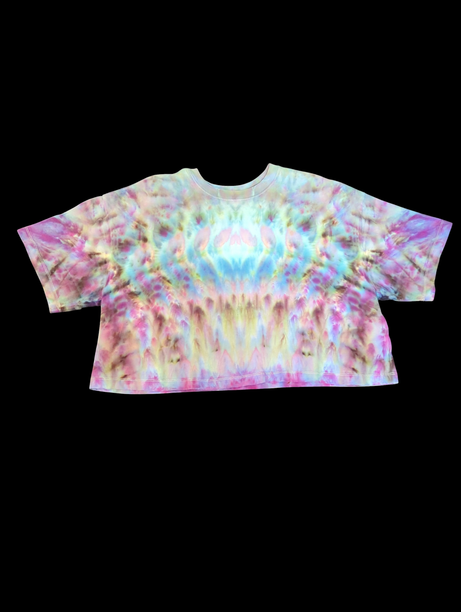 Northern Lights Kaleidoscope - Oversized Crop Top - Femme XL