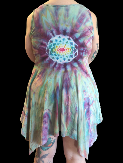 Aurora Borealis Mandala Pixie Dress - Femme Large