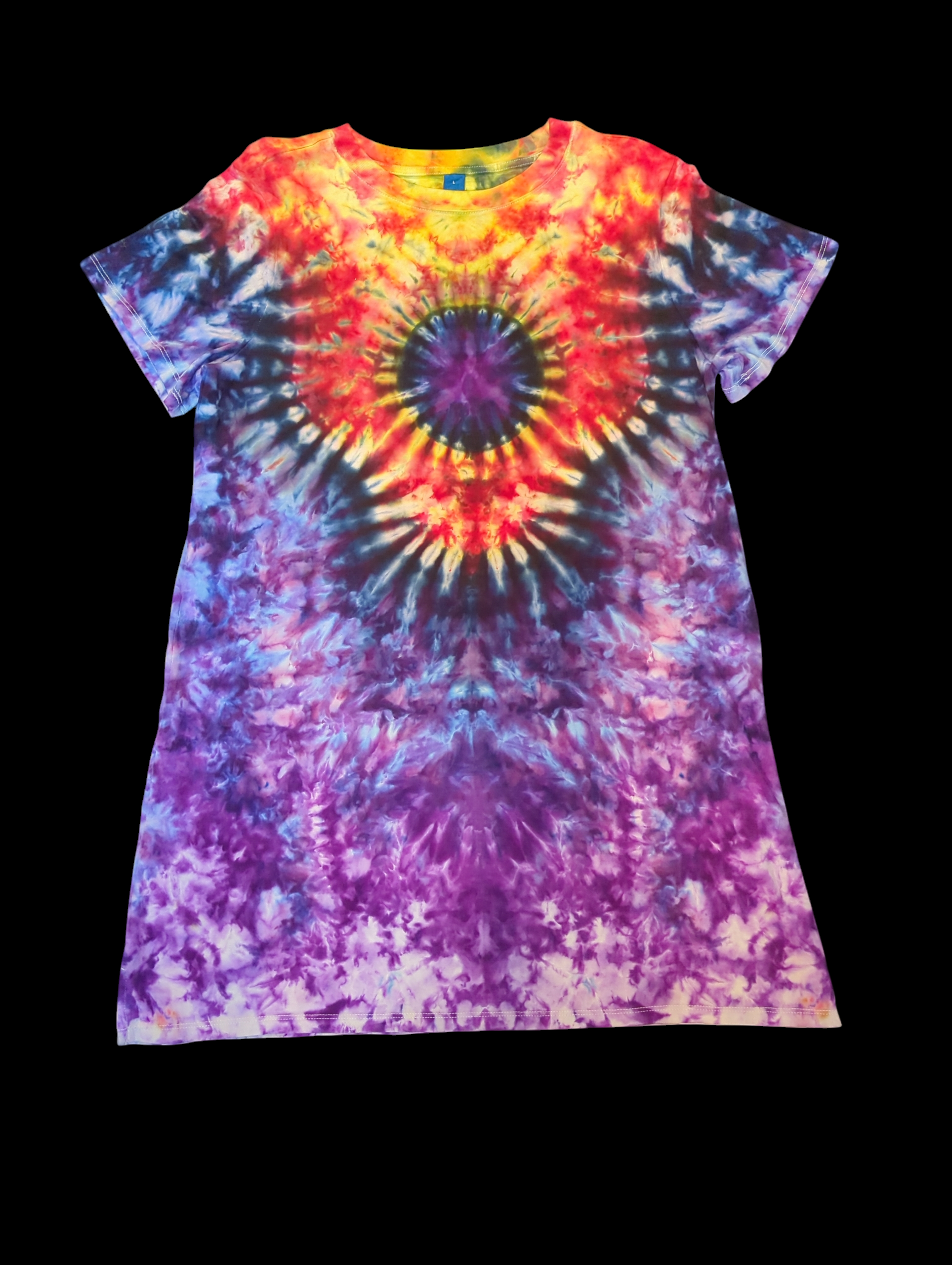 Solar Flare Mini T shirt Dress - Femme Large