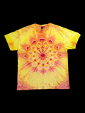 Neon Sunrise Alien Mandala - Unisex Tee - Large
