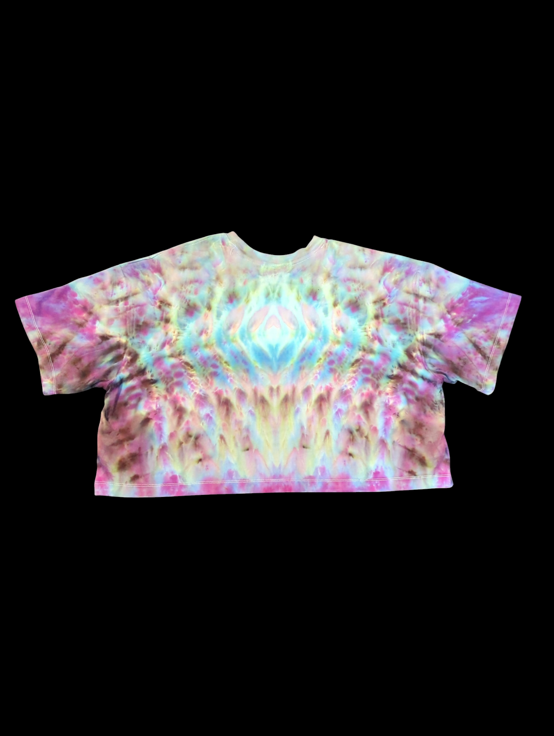 Northern Lights Kaleidoscope - Oversized Crop Top - Femme XL