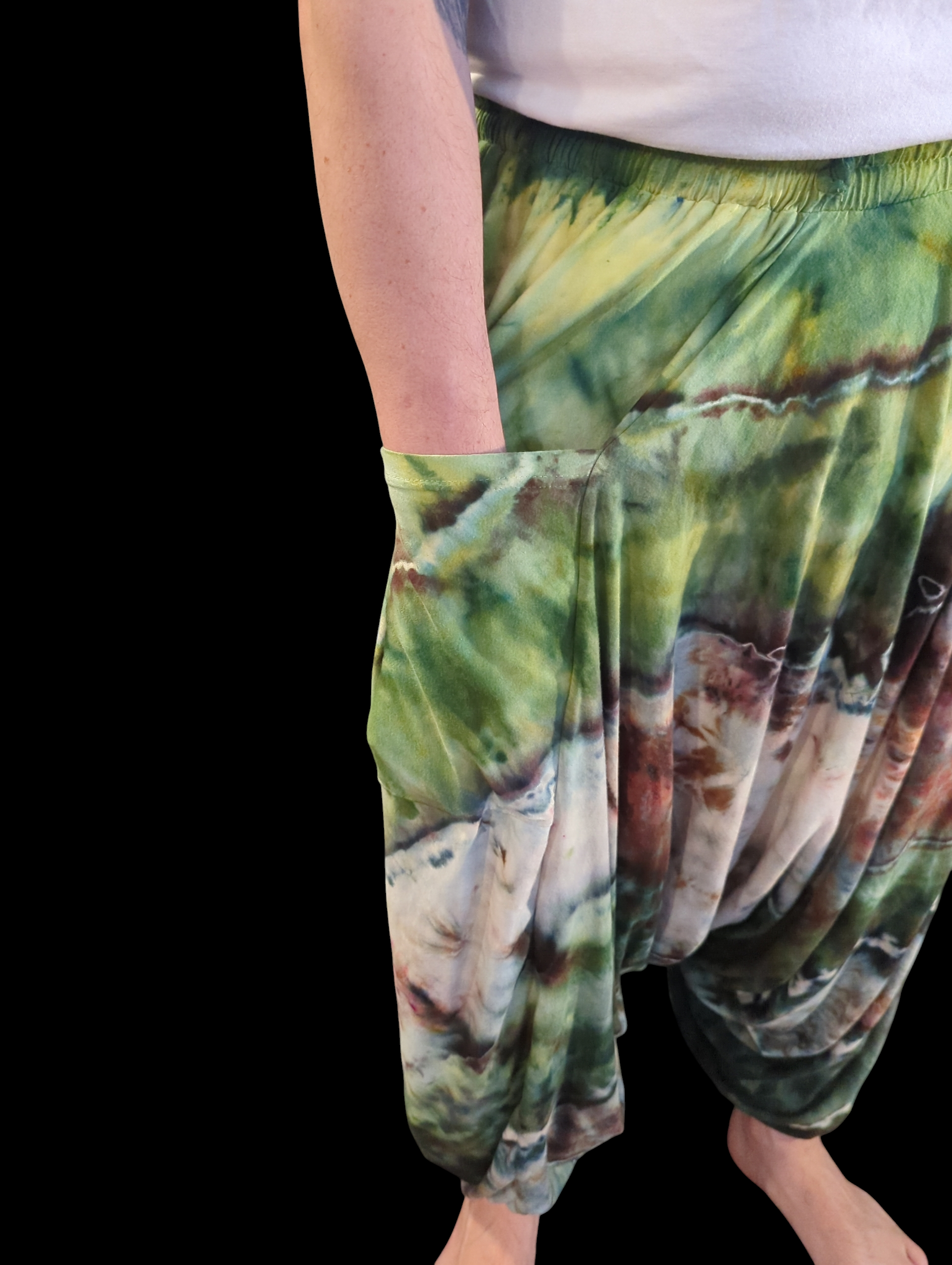 Moss Agate Harem Pants - One Size