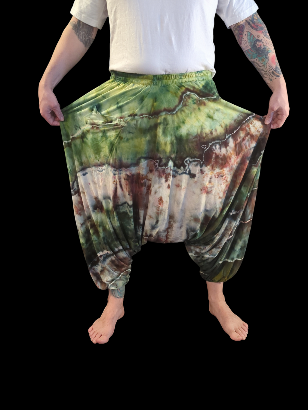 Moss Agate Harem Pants - One Size