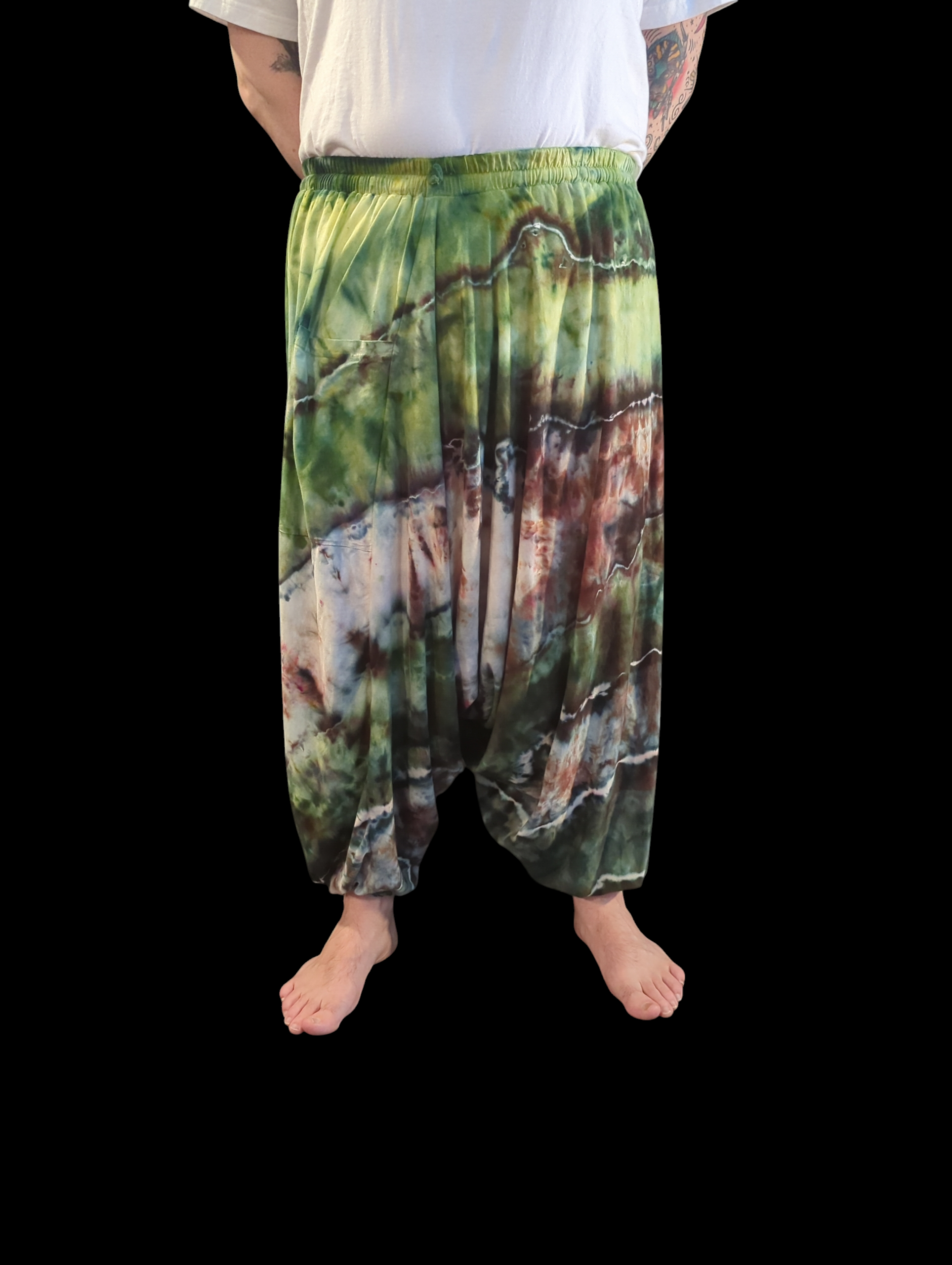 Moss Agate Harem Pants - One Size