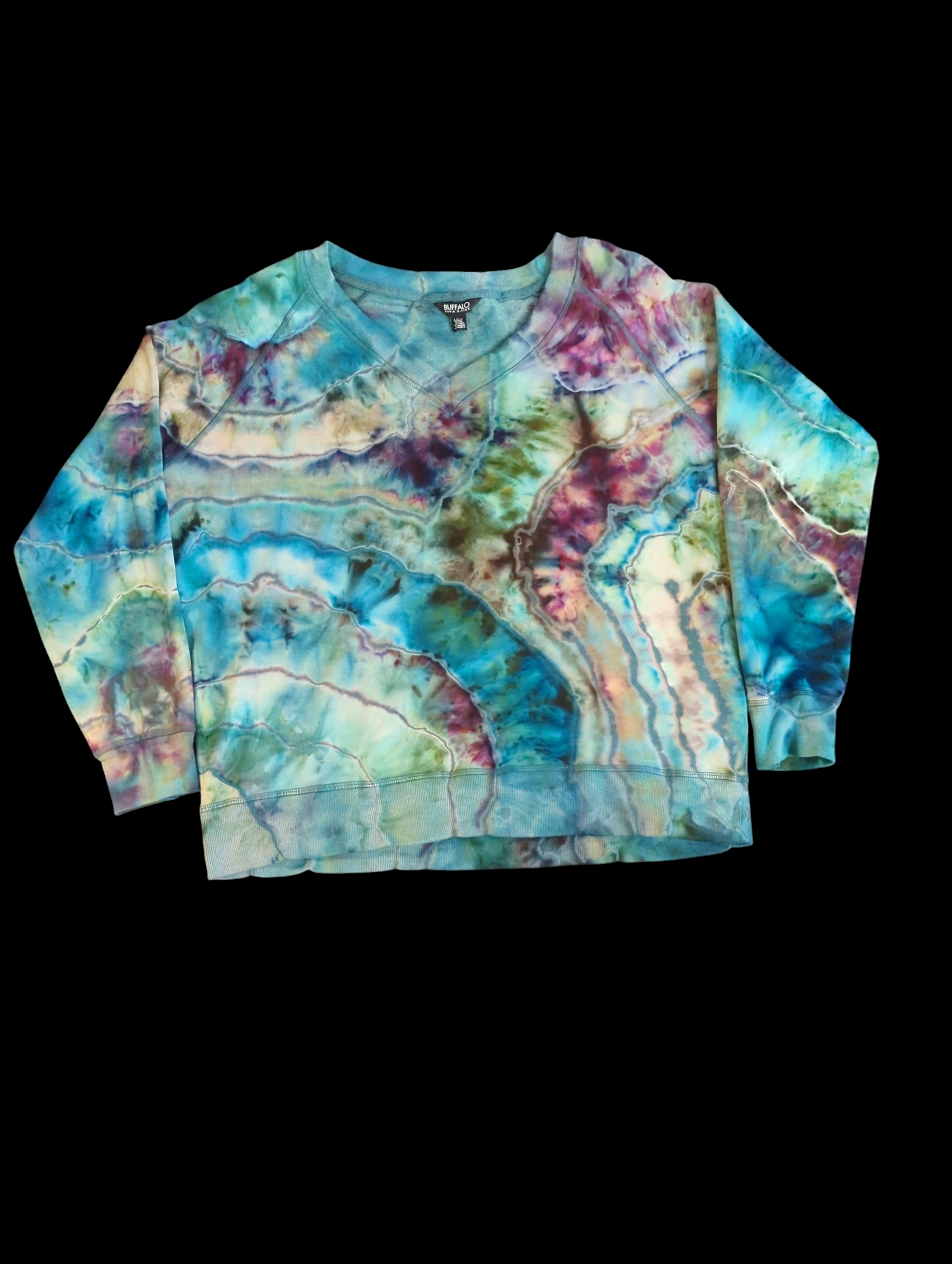 Mermaid's Dream Geode - V-neck Sweatshirt - Femme Large