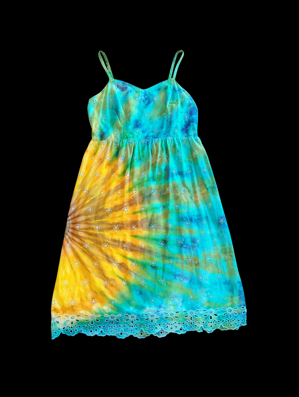 Sunflower Embroidered Floral Maxi Sun Dress - Femme XL