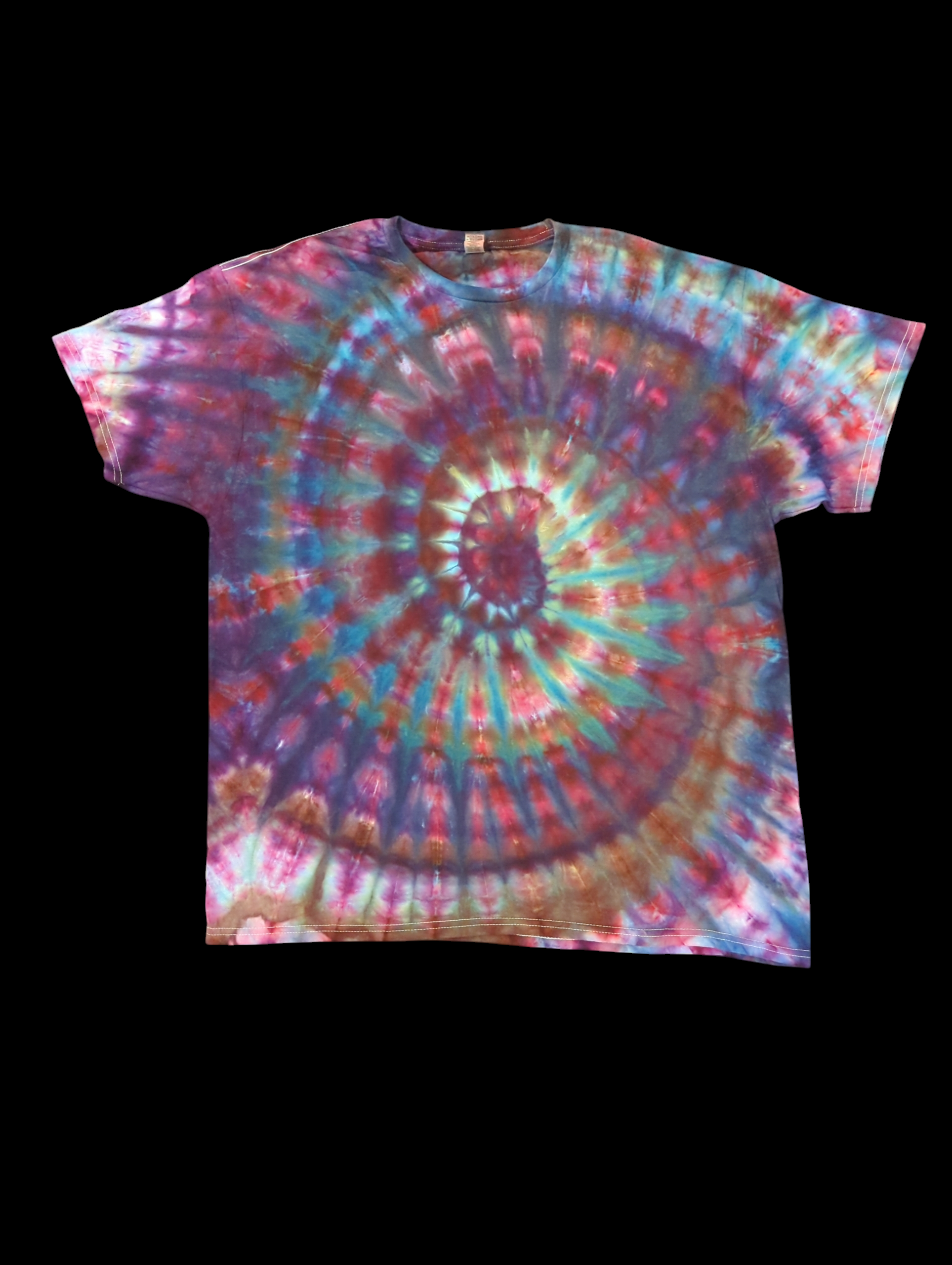 Teal Purple Spiral - Unisex Tee - XL
