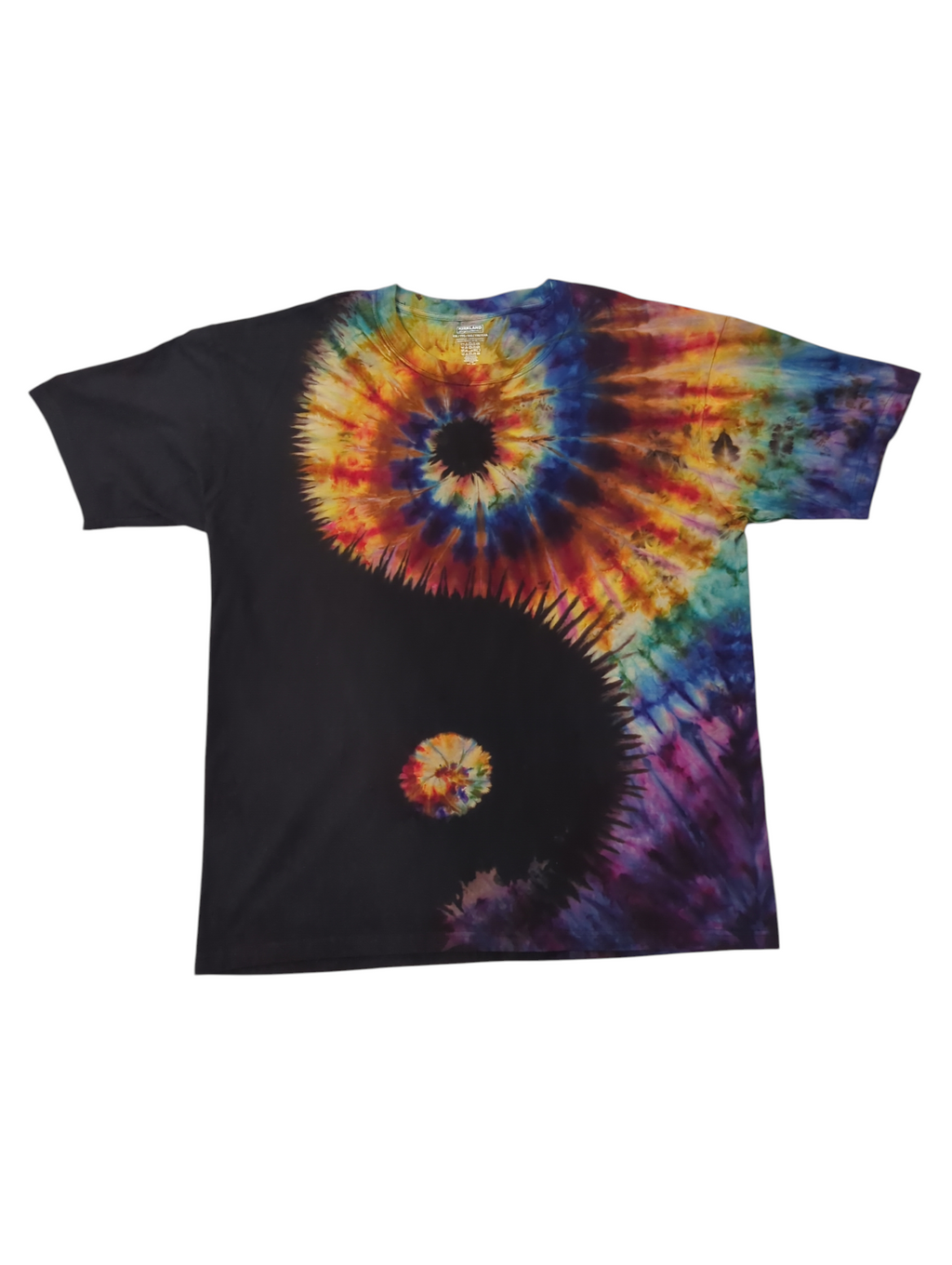 Reverse Rainbow Spiral Yin Yang - Unisex Tee - 2XL