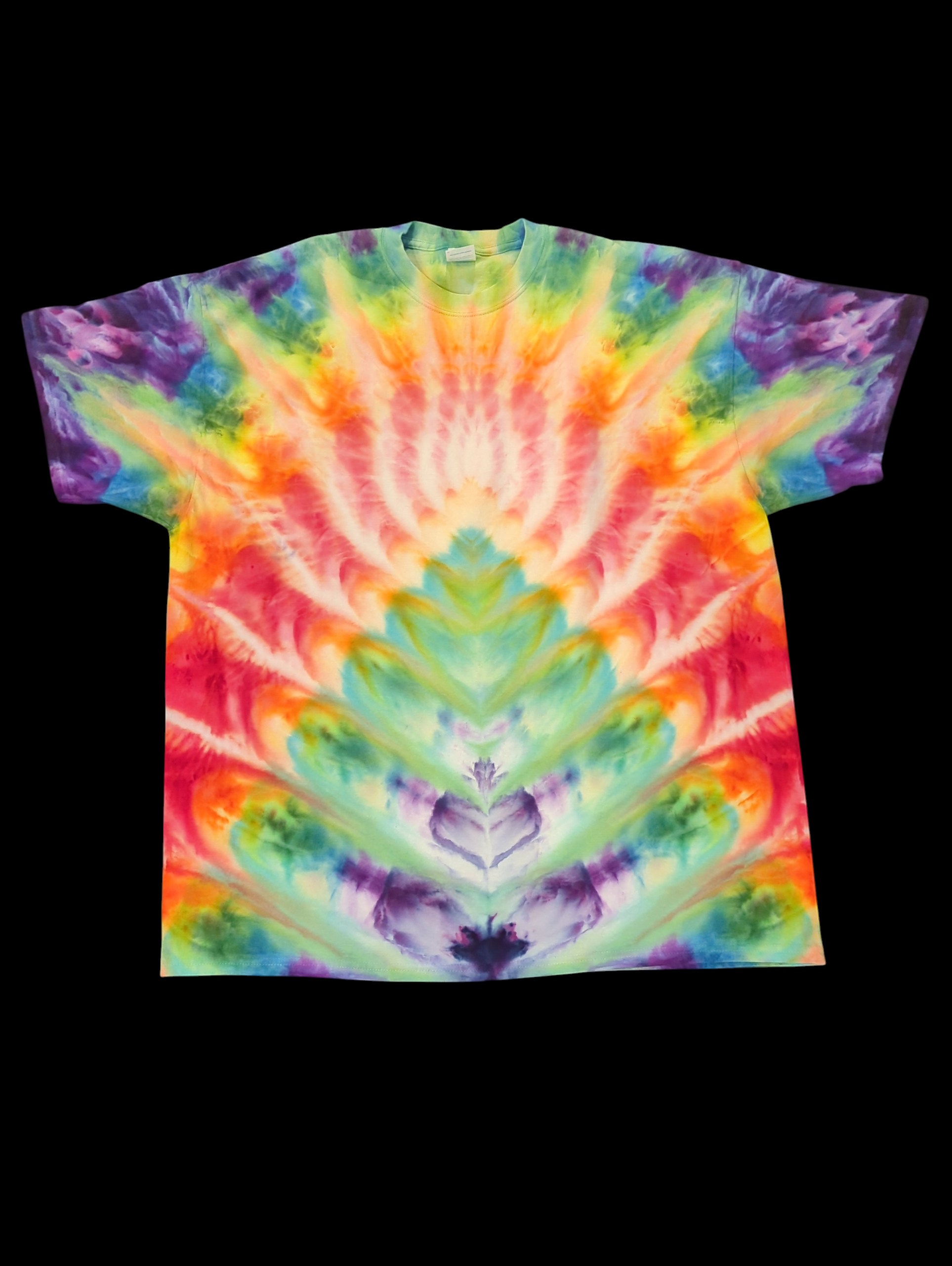 Rainbow Blooming Lotus - Unisex Tee - 2XL