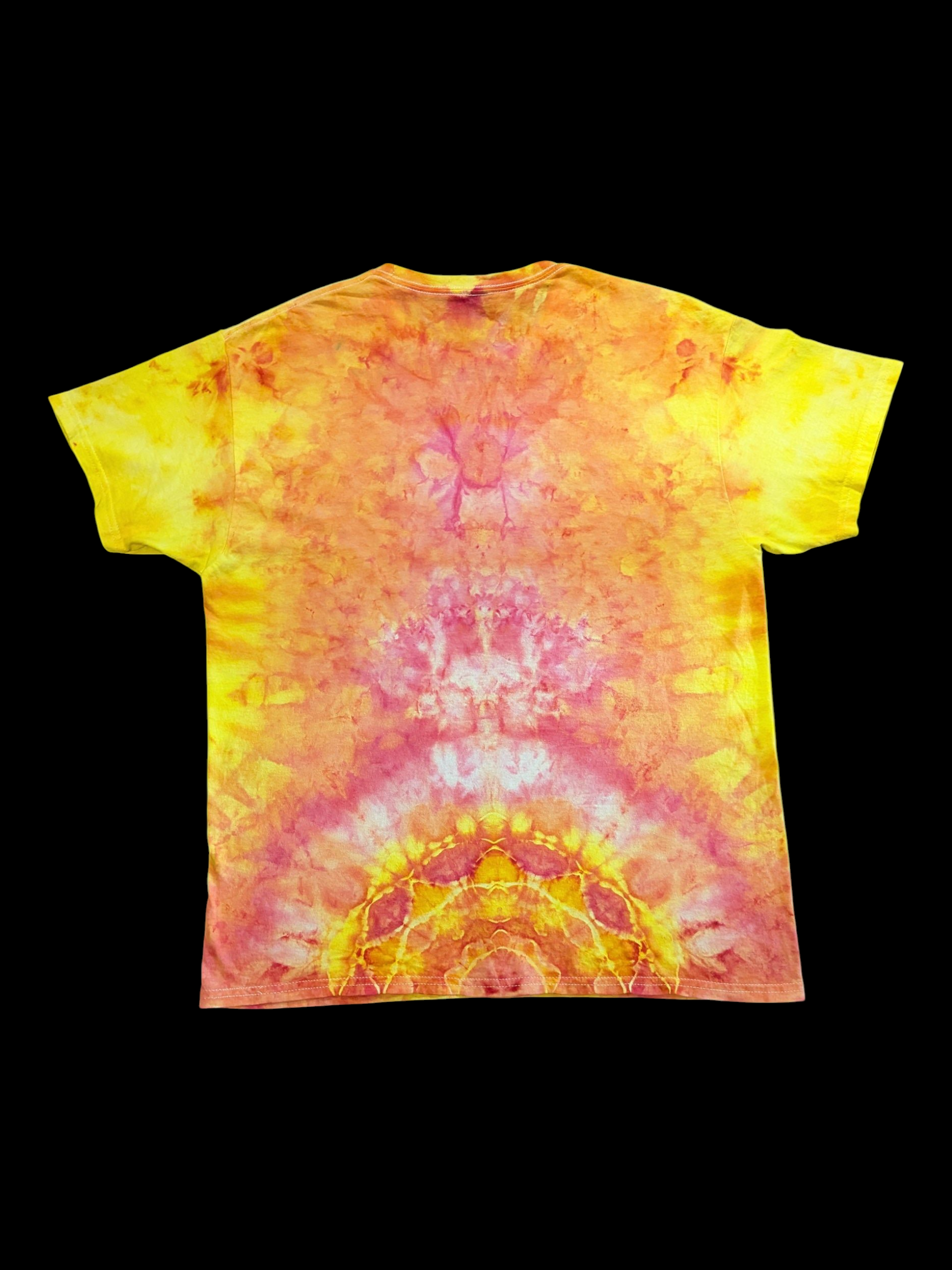 Neon Sunrise Alien Mandala - Unisex Tee - Large