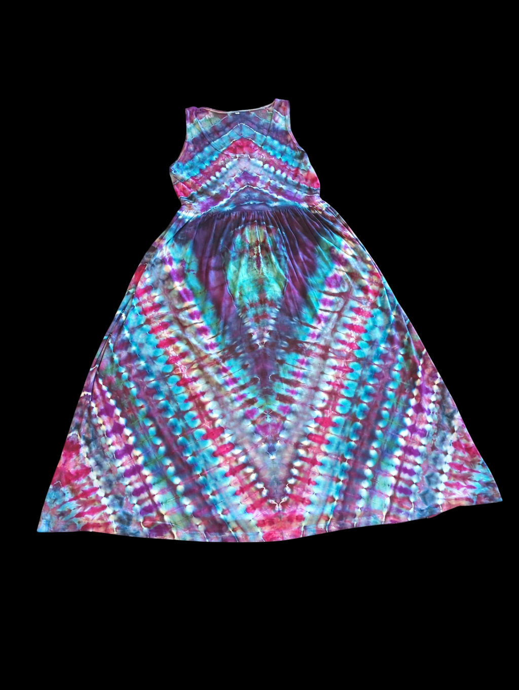 Berry Diamond Kaleidoscope Sleeveless Maxi Dress - Femme Medium