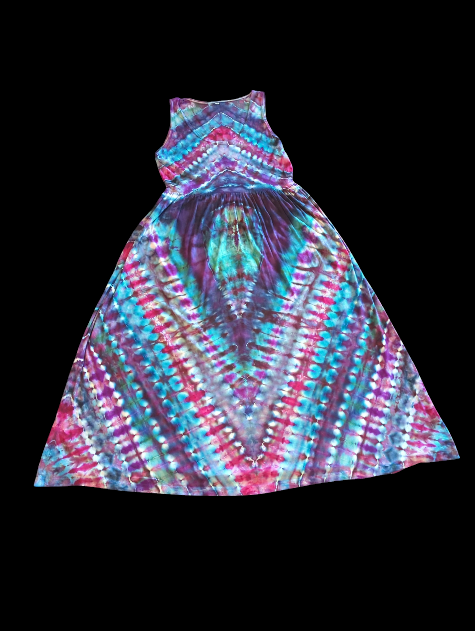 Berry Diamond Kaleidoscope Sleeveless Maxi Dress - Femme Medium