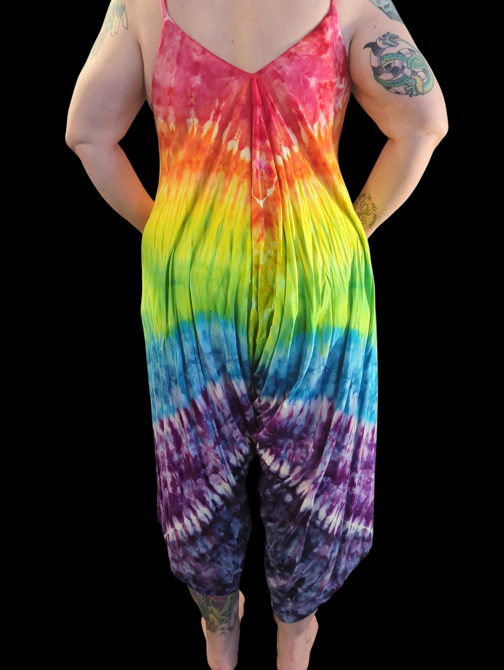 Neon Rainbow Boho Jumpsuit - One Size