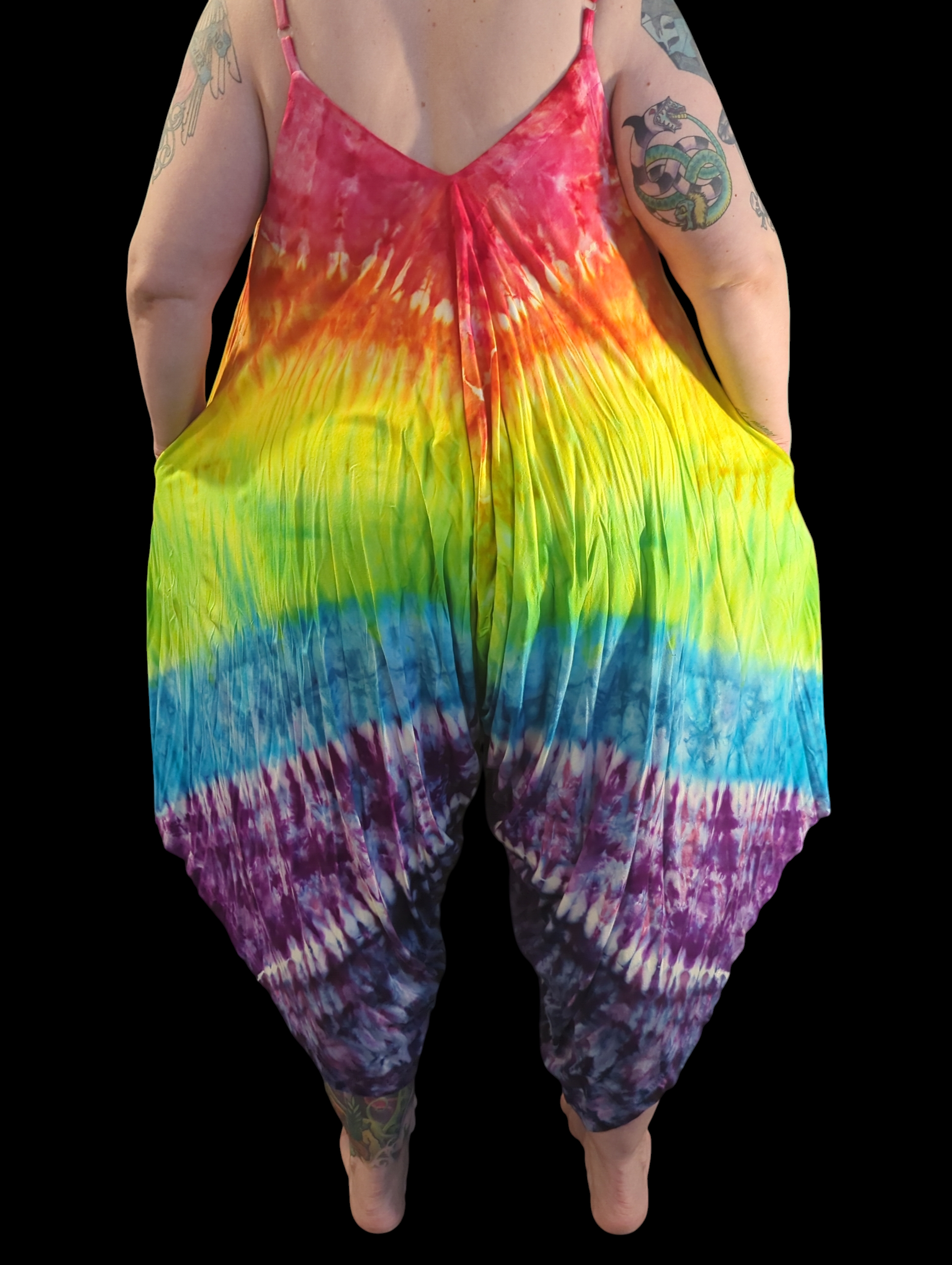 Neon Rainbow Boho Jumpsuit - One Size