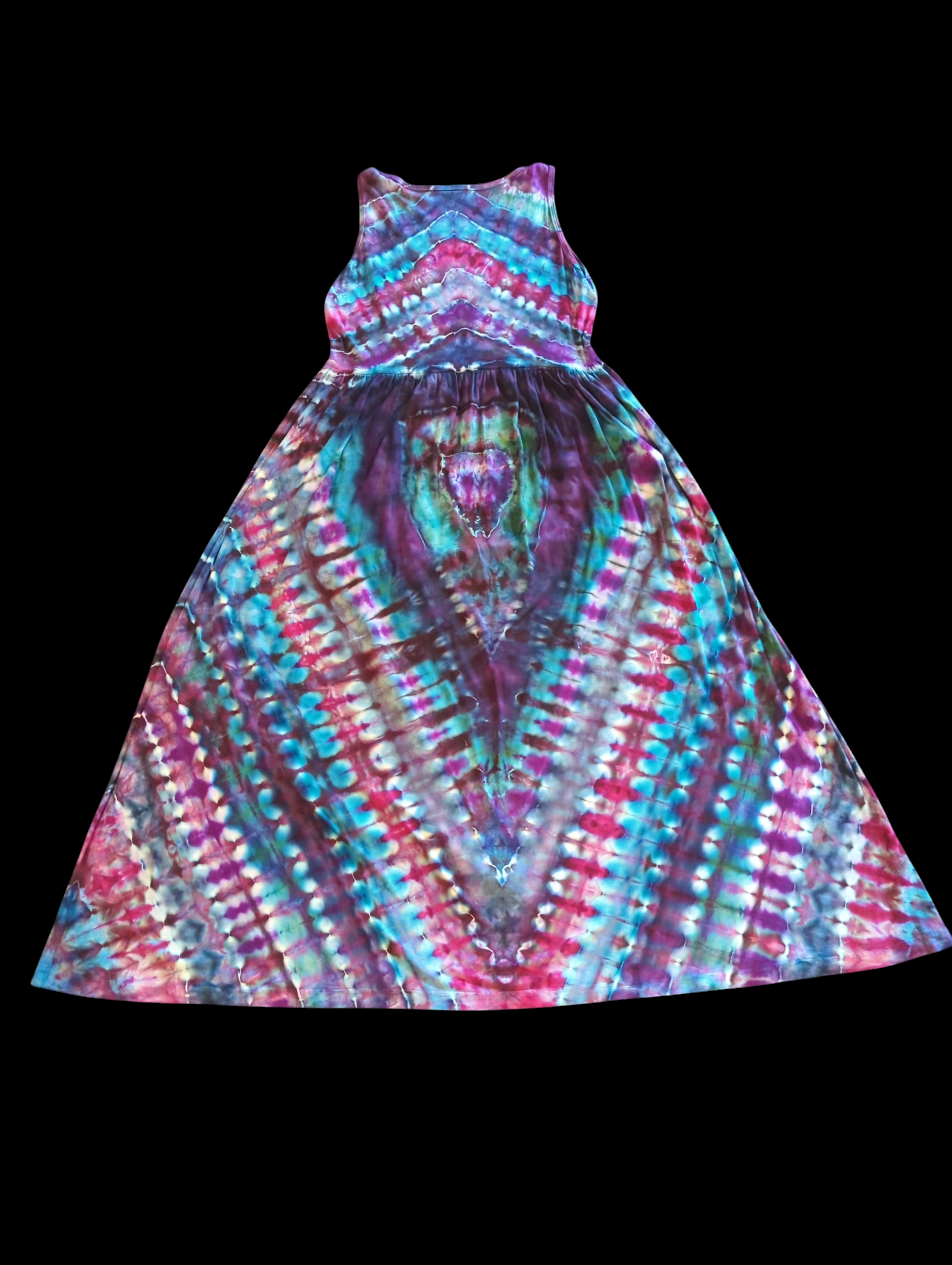 Berry Diamond Kaleidoscope Sleeveless Maxi Dress - Femme Medium