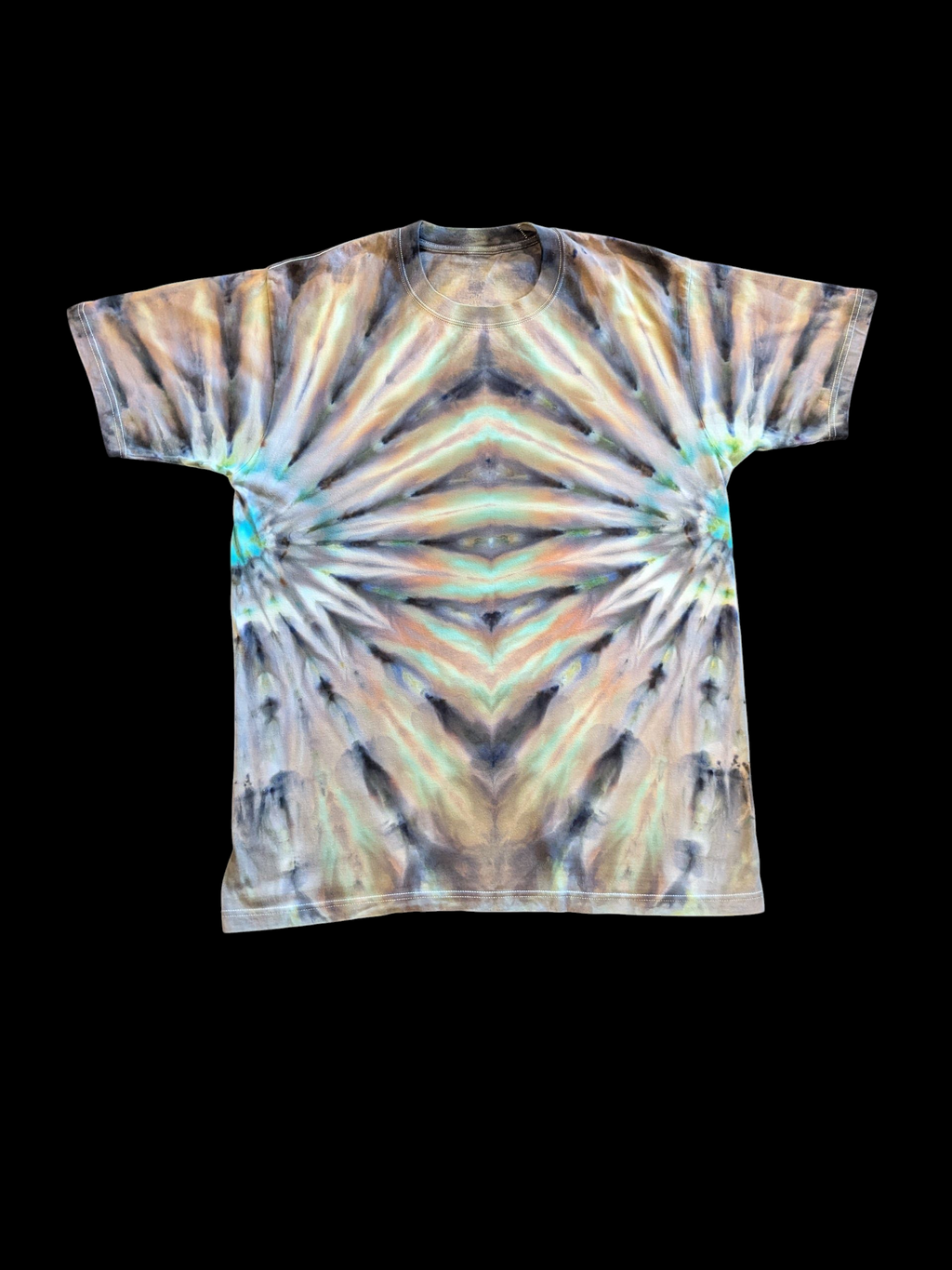 Oil Slick Double Fan Fold - Unisex Tee - Large