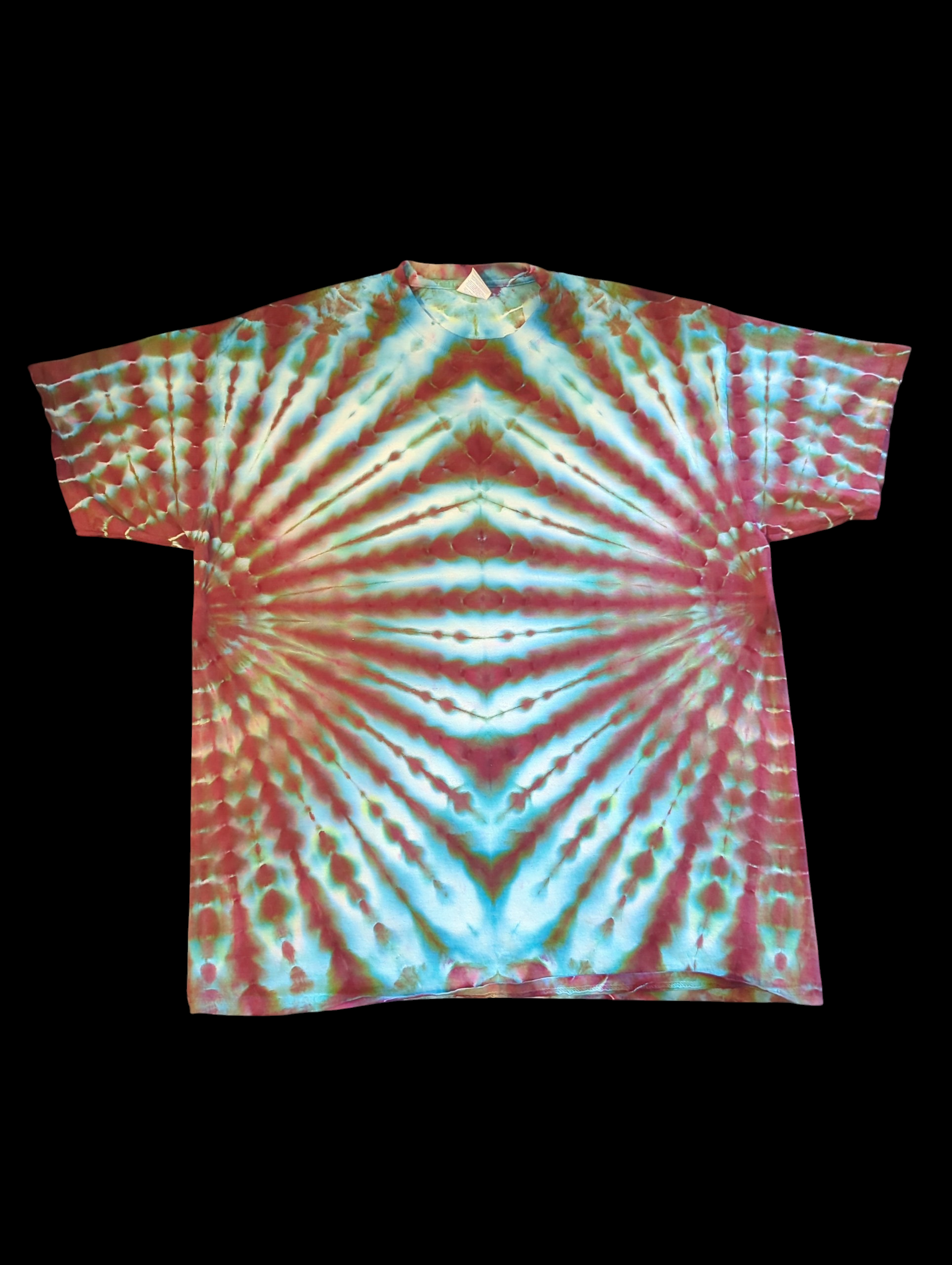 Stormy Plum Double Peacock - Unisex Tee - XL