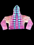Jurassic Berry Hooded Long Sleeve Crop Top - Femme Small