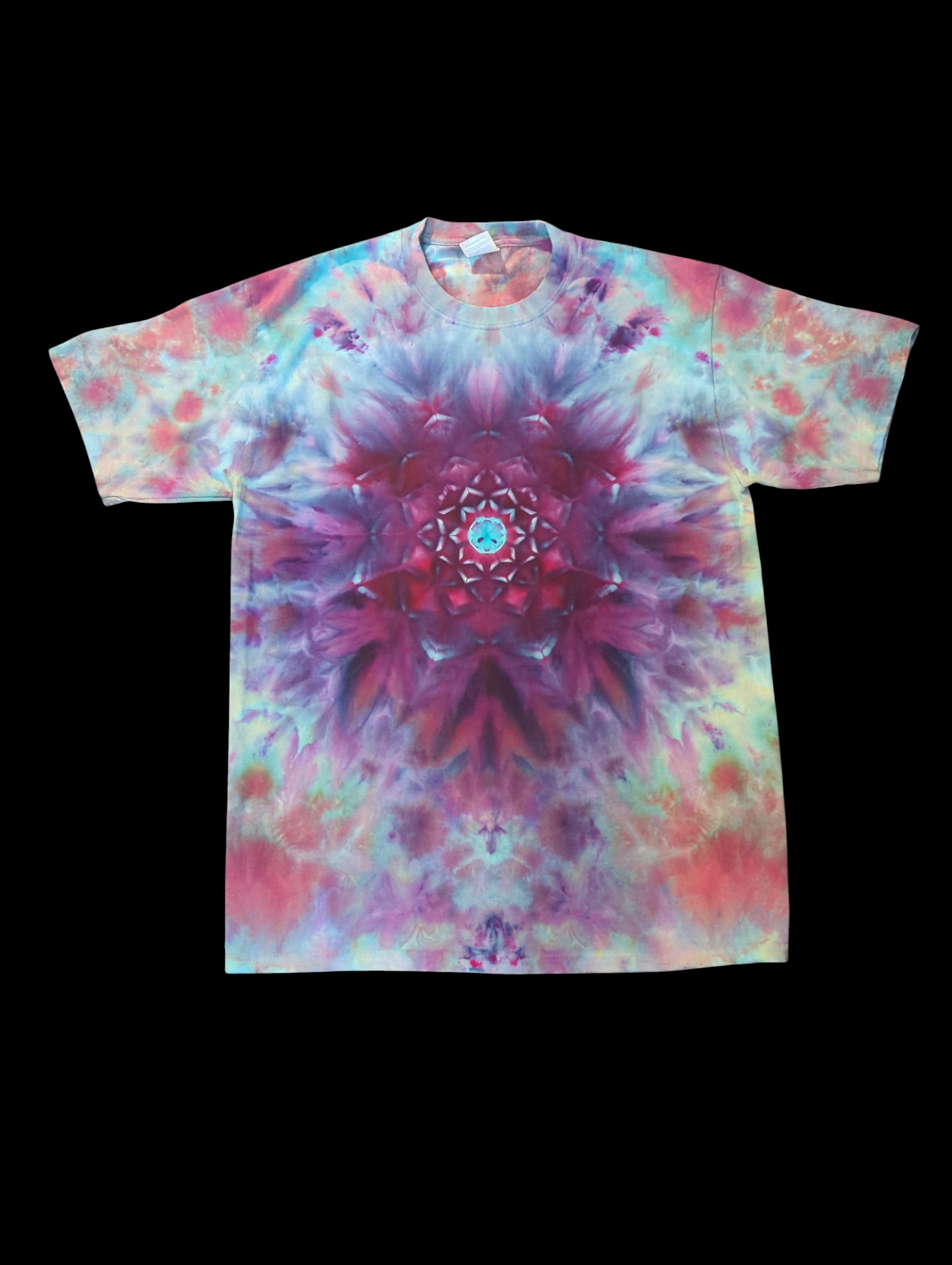 Purple Storm Flower Mandala - Unisex Tee - Medium