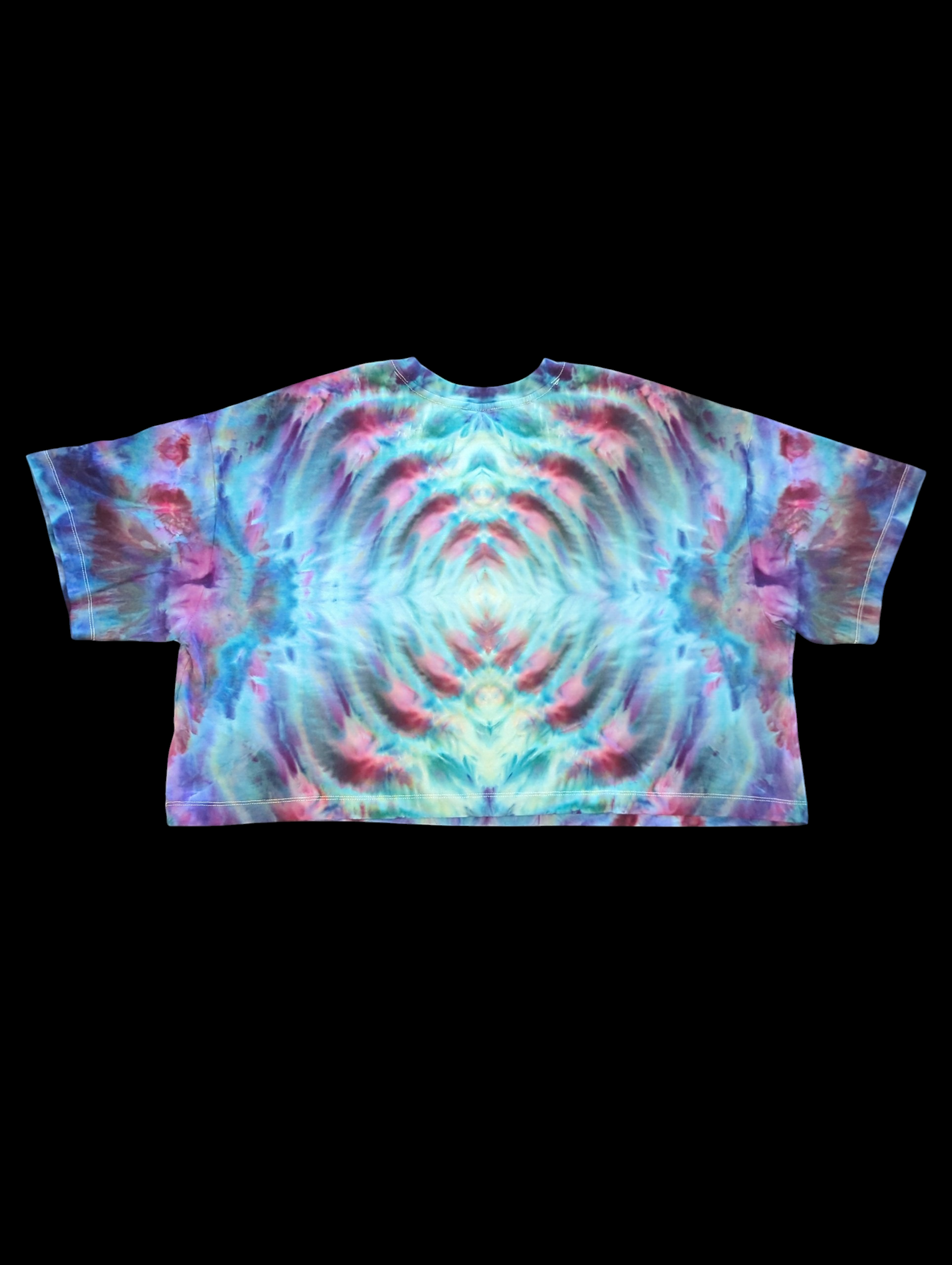 Galactic Watercolor Mandala - Oversized Crop Top - Femme XL