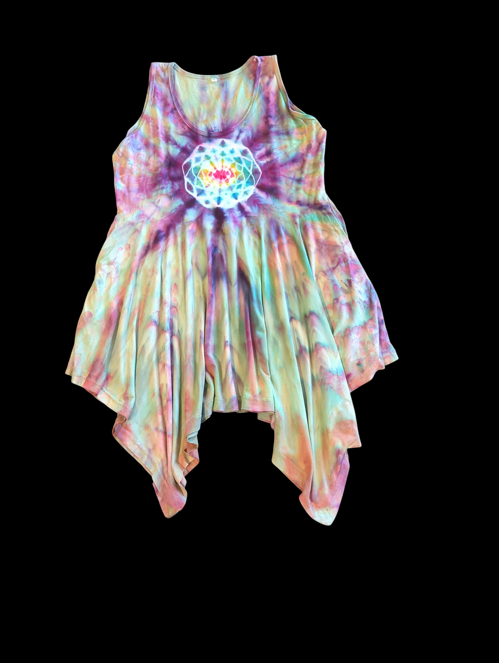 Aurora Borealis Mandala Pixie Dress - Femme Large