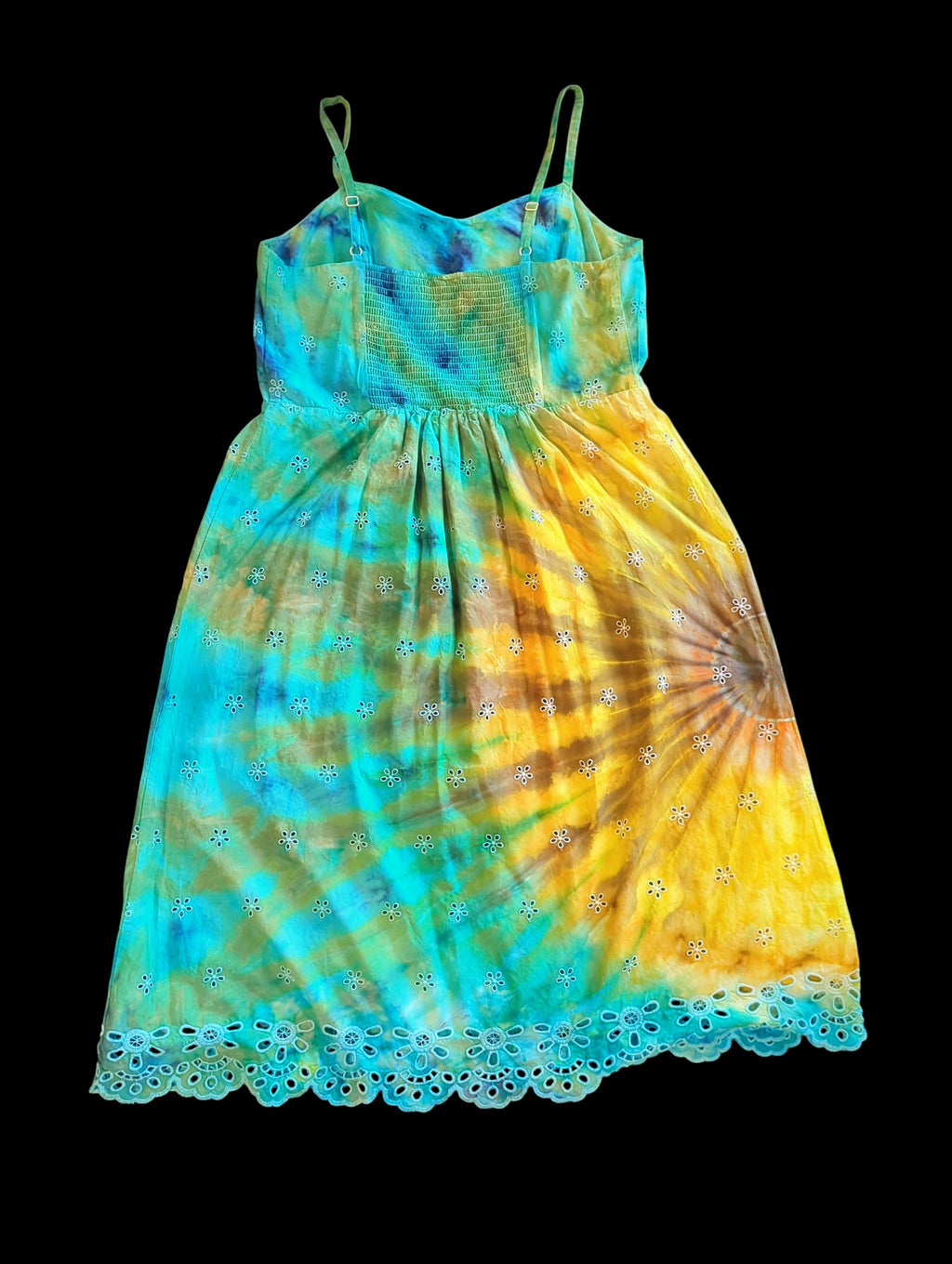 Sunflower Embroidered Floral Maxi Sun Dress - Femme XL
