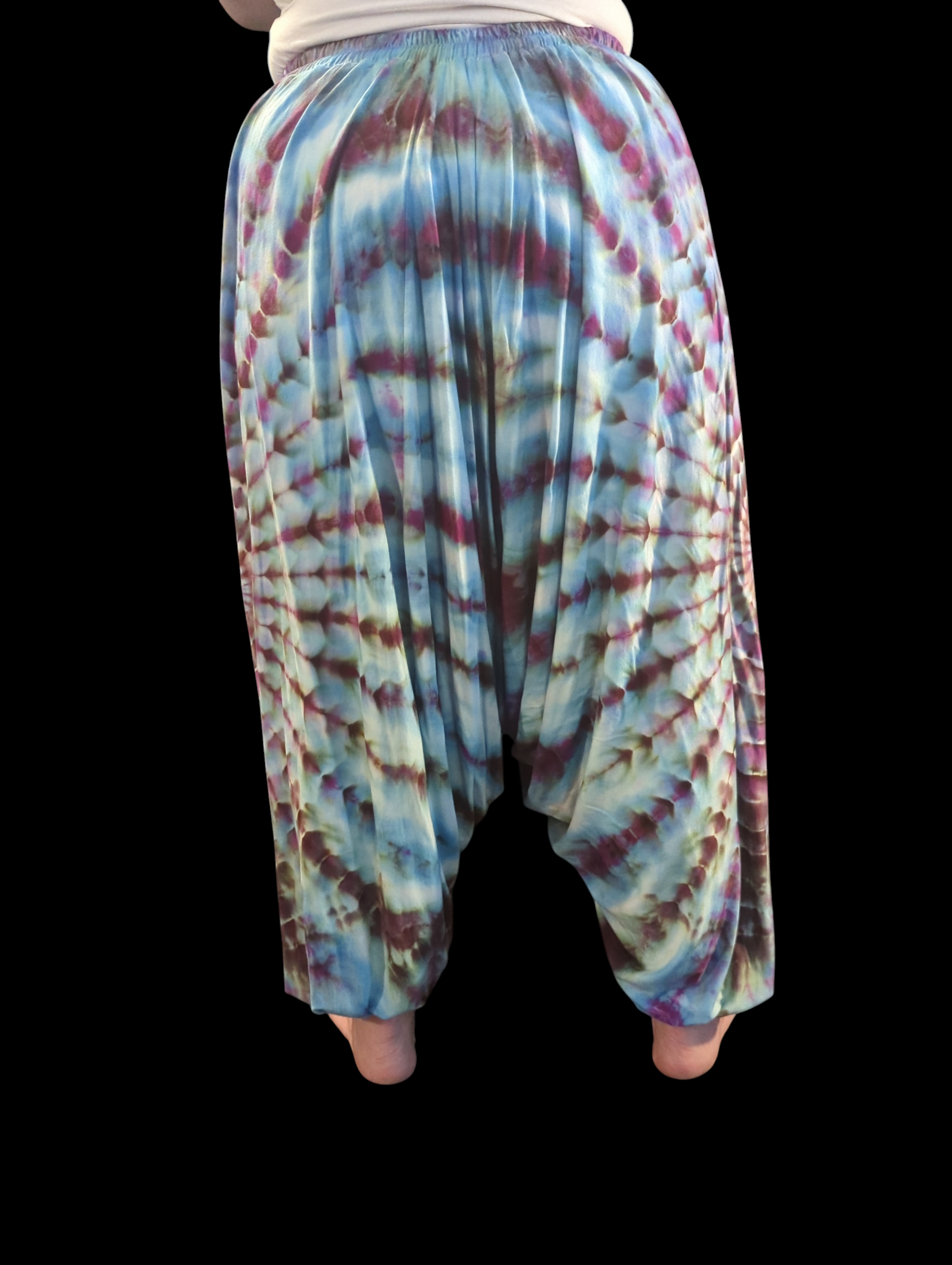 Northern Lights Peacock Harem Pants - One Size