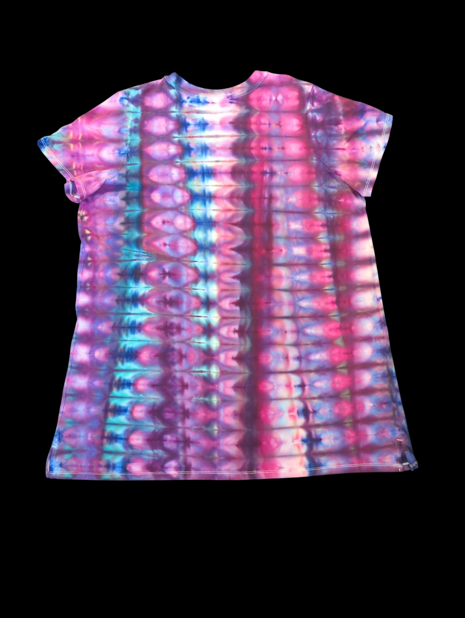 Teal & Purple DNA Mini T shirt Dress - Femme 2XL